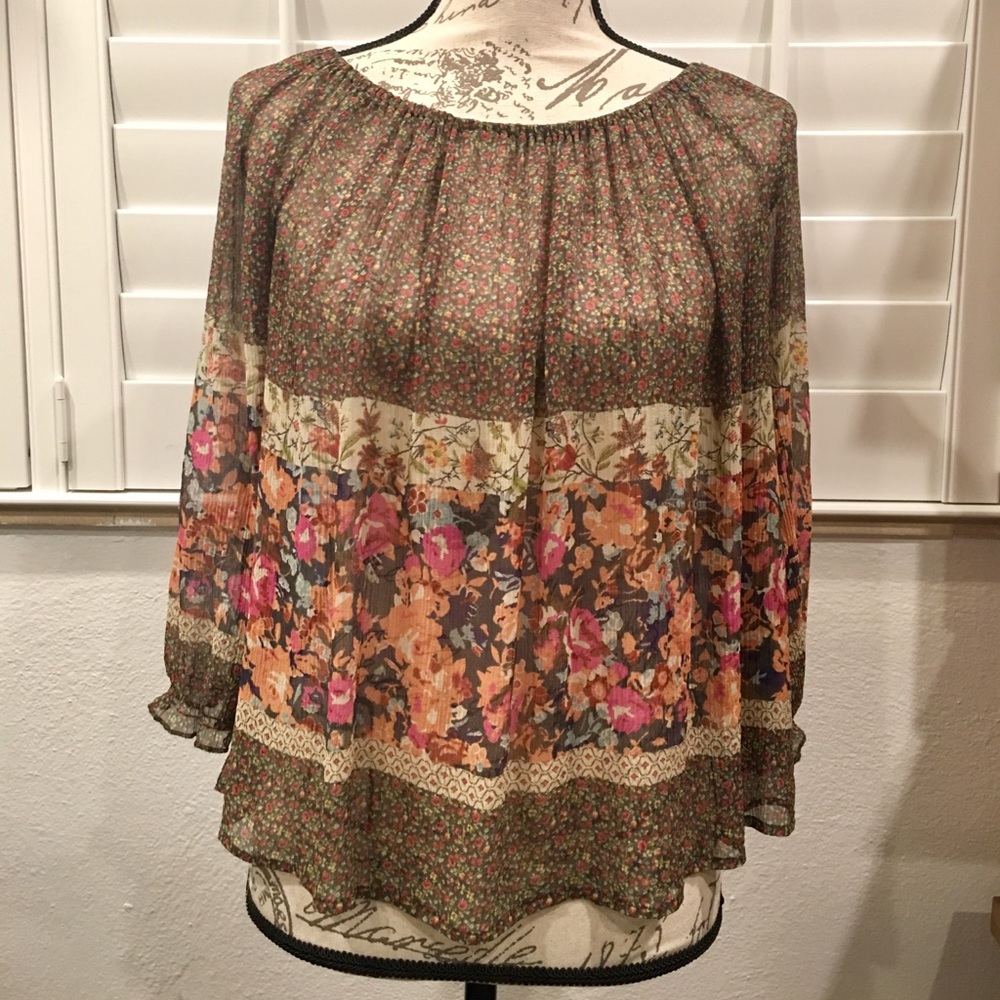 *SOLD*  Anthropologie Floral Blouse